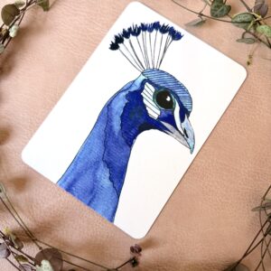 Postkarte Pfau